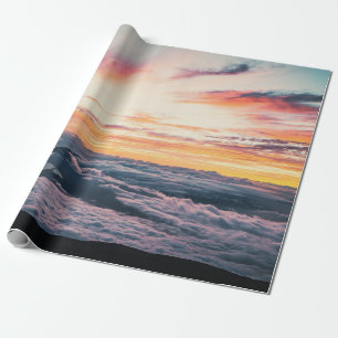 WHITE CLOUDS AT GOLDEN HOUR WRAPPING PAPER