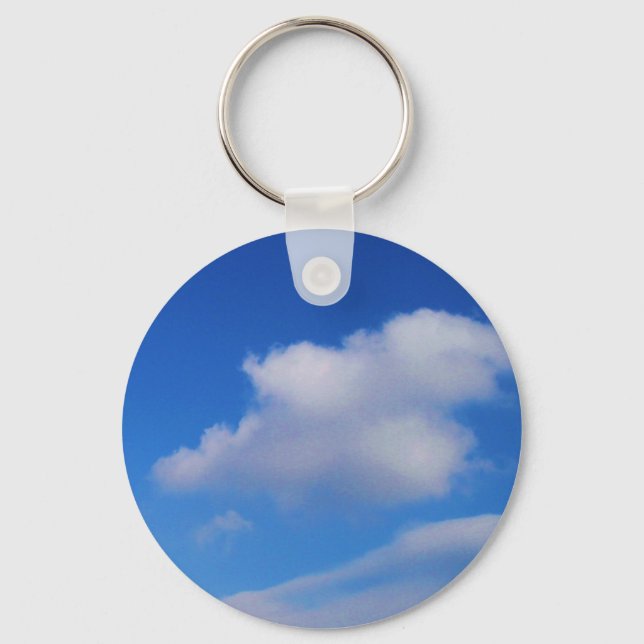 White Clouds & Blue Sky Key Ring (Front)