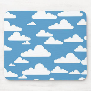 WHITE CLOUDS MOUSE PAD