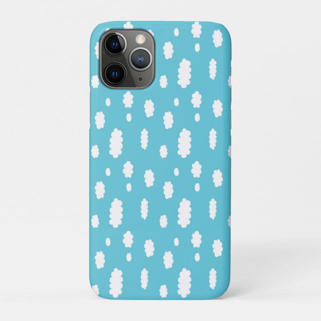 White Clouds on a Blue Sky Background Case-Mate iPhone Case (Back)