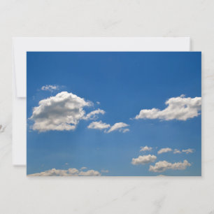 White Clouds on Blue Sky   Invitation