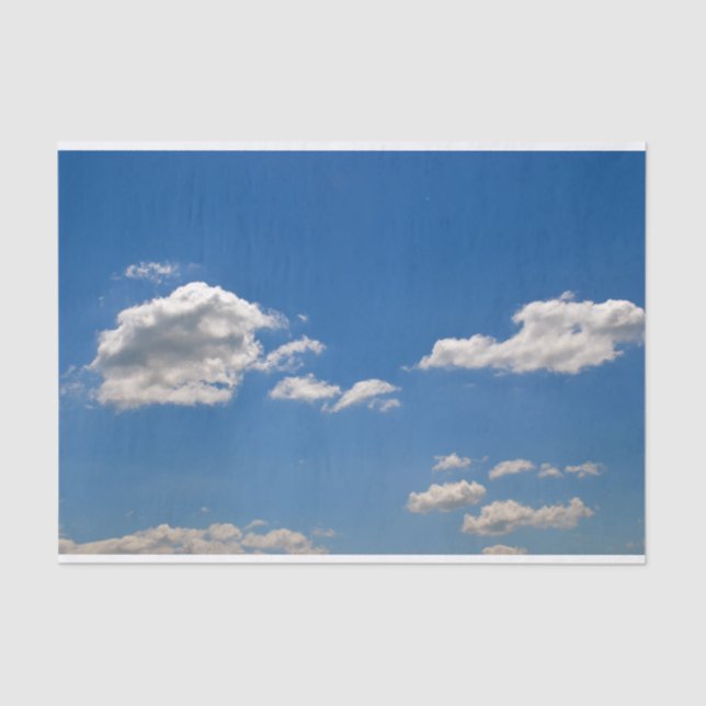 White Clouds on Blue Sky   Tissue Paper (Front)