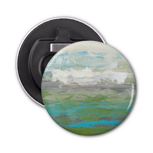 White Clouds Overlooking Beautiful Landscape Bottle Opener (Front)