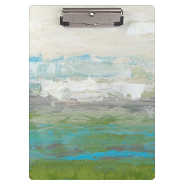 White Clouds Overlooking Beautiful Landscape Clipboard (Front)