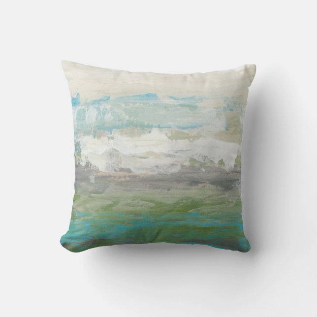 White Clouds Overlooking Beautiful Landscape Cushion (Front)