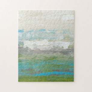 White Clouds Overlooking Beautiful Landscape Jigsaw Puzzle
