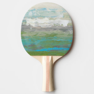 White Clouds Overlooking Beautiful Landscape Ping Pong Paddle