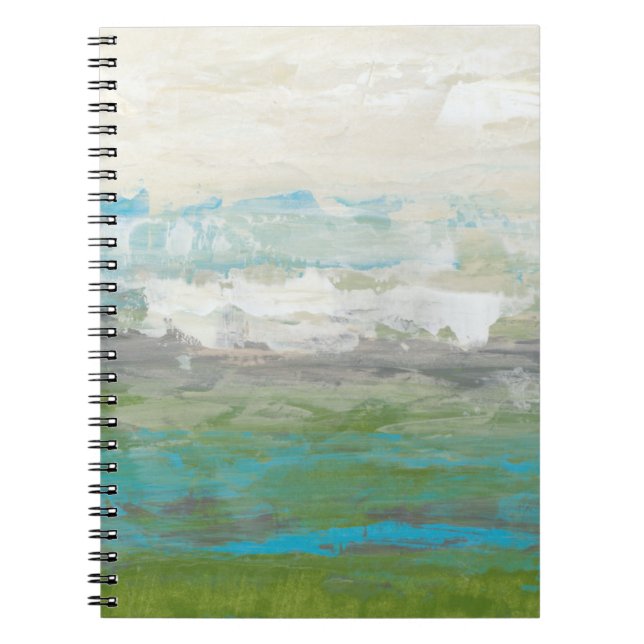 White Clouds Overlooking Beautiful Landscape Spiral Notebook (Front)