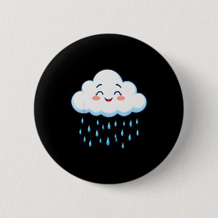 White Clouds Rain Drop Costume Christmas Halloween 6 Cm Round Badge