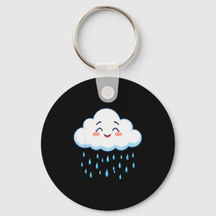 White Clouds Rain Drop Costume Christmas Halloween Key Ring