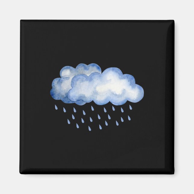 White Clouds Rain Drop Costume Christmas Halloween Magnet (Front)