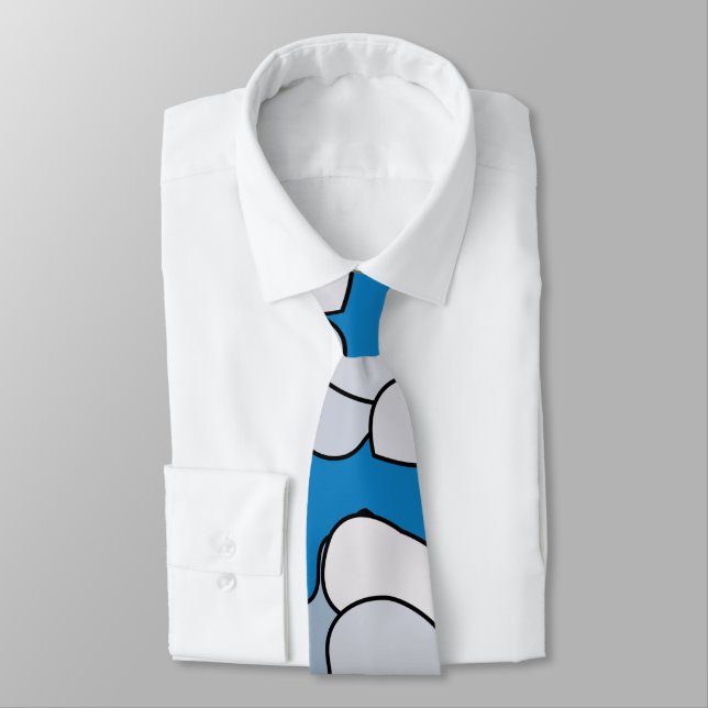White Clouds Tie (Tied)