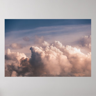 WHITE CLOUDS UNDER BLUE SKIES POSTER