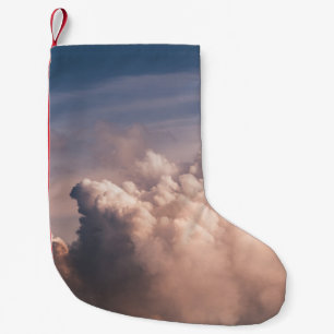 WHITE CLOUDS UNDER BLUE SKIES SMALL CHRISTMAS STOCKING