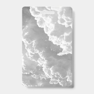 White Clouds, Weather Graphics, Cloudy Clipart ID Badge