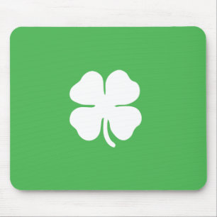White Clover Leaf Mousepad
