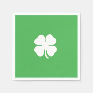 White Clover Leaf Paper Napkins