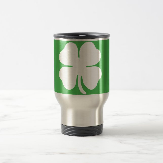 White Clover Leaf Travel/Commuter Mug (Center)