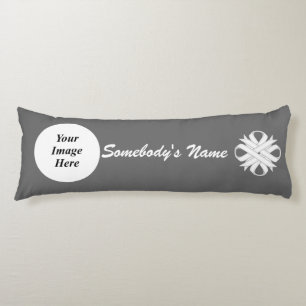 White Clover Ribbon Template by Kenneth Yoncich Body Cushion