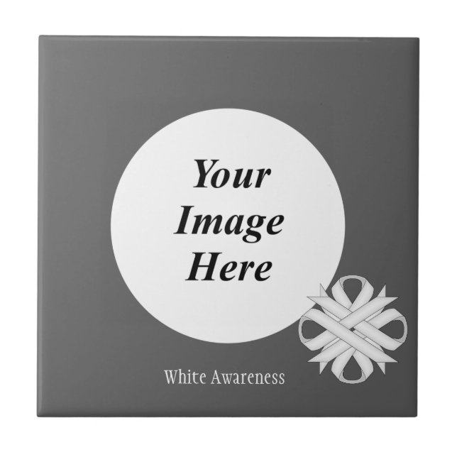 White Clover Ribbon Template by Kenneth Yoncich Tile (Front)