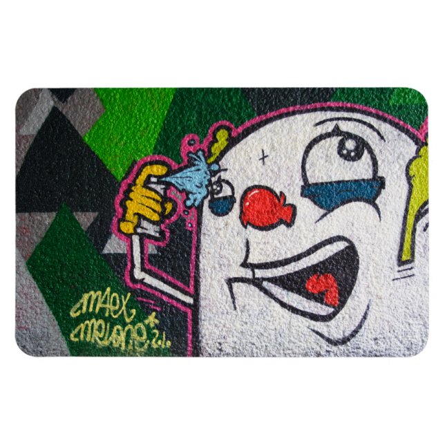 White Clown Magnet (Horizontal)
