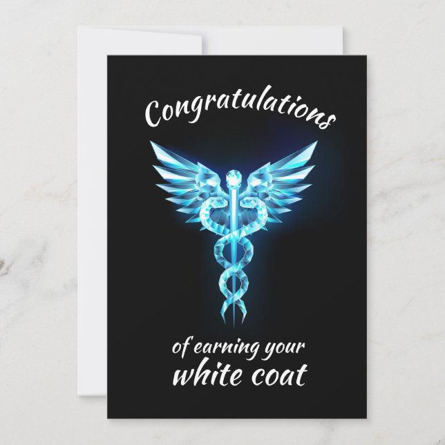 White Coat Ceremony Crystal Medical  Invitation (Front)