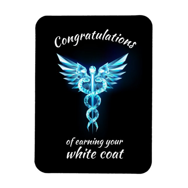 White Coat Ceremony Crystal Medical  Magnet (Vertical)