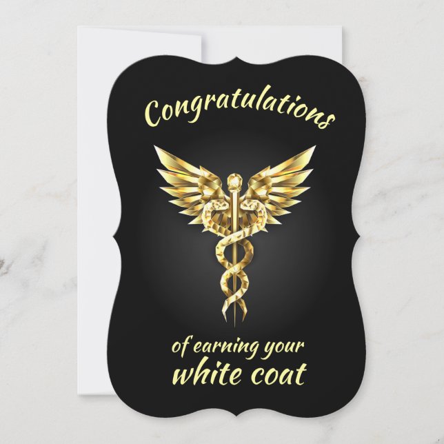 White Coat Ceremony Gold Medical  Card (Front)