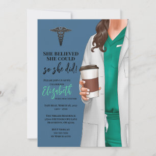 White Coat Medical School Graduation Invitation
