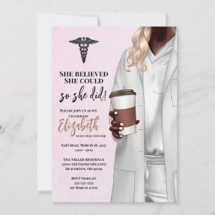 White Coat Medical School Graduation Invitation