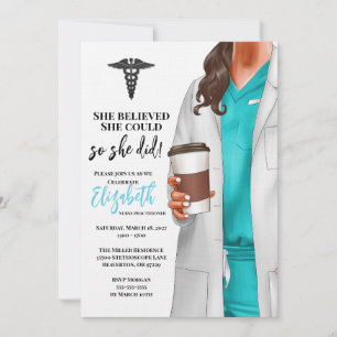 White Coat Medical School Graduation Invitation