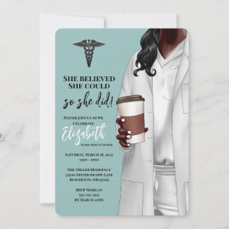 White Coat Medical School Graduation Invitation