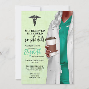 White Coat Medical School Graduation Invitation