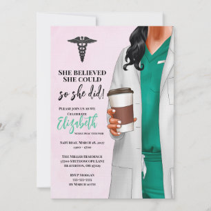 White Coat Medical School Graduation Invitation