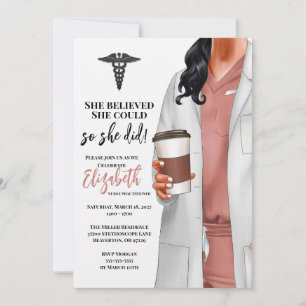 White Coat Medical School Graduation Invitation