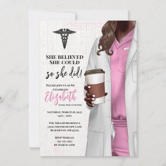 White Coat Medical School Graduation Invitation