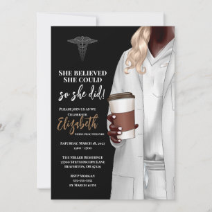 White Coat Medical School Graduation Invitation
