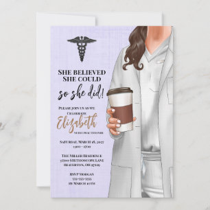 White Coat Medical School Graduation Invitation