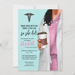 White Coat Medical School Graduation Invitation