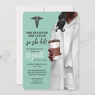 White Coat Medical School Graduation Invitation