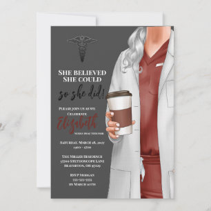 White Coat Medical School Graduation Invitation