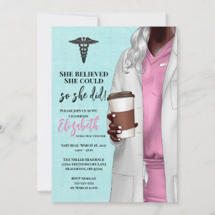 White Coat Medical School Graduation Invitation