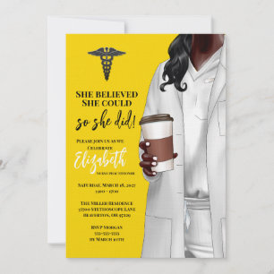 White Coat Medical School Graduation Invitation