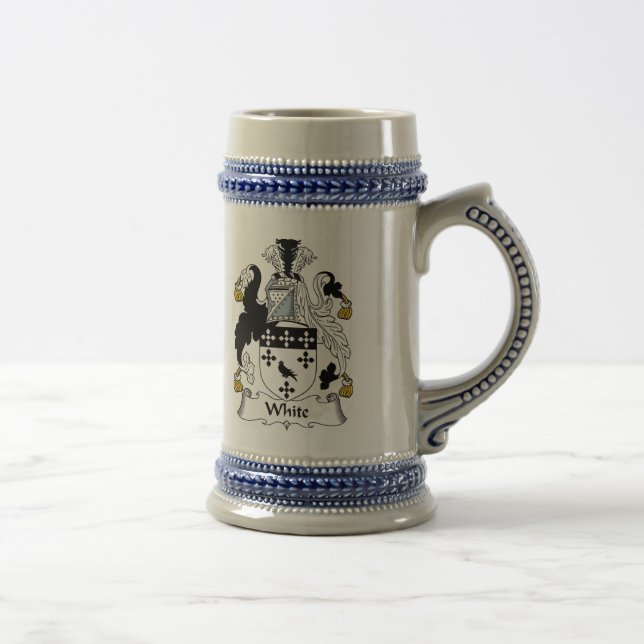 White Coat of Arms Stein - Family Crest (Right)