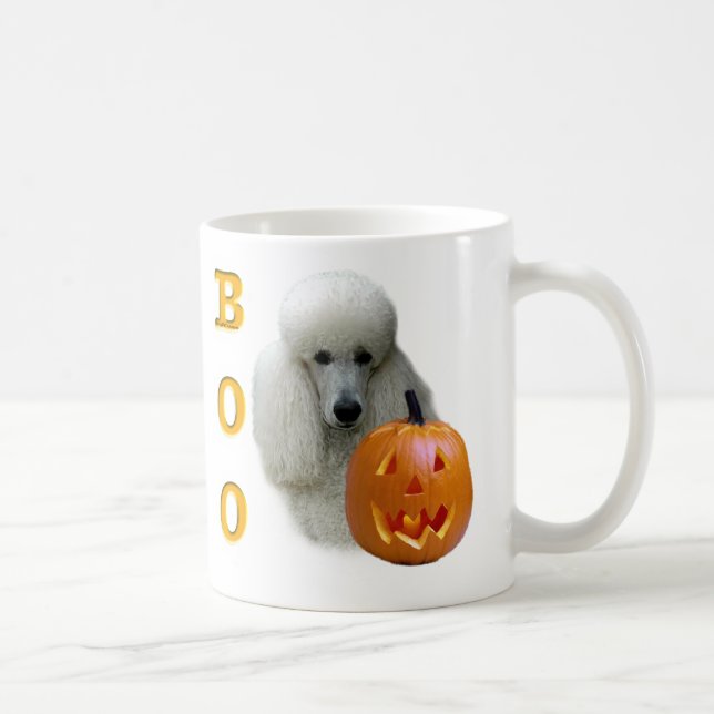 White Coated Poodle Boo Coffee Mug (Right)