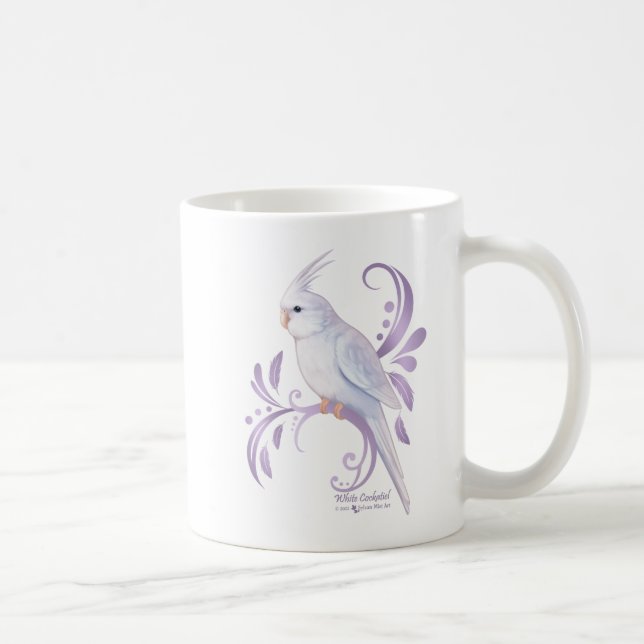 White Cockatiel Coffee Mug (Right)