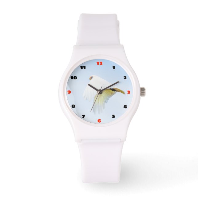 White Cockatoo in flight Watch (Front)