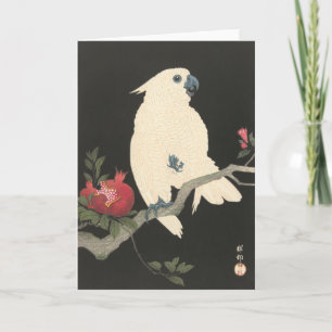 White Cockatoo - Japanese Fine Art Greeting Card