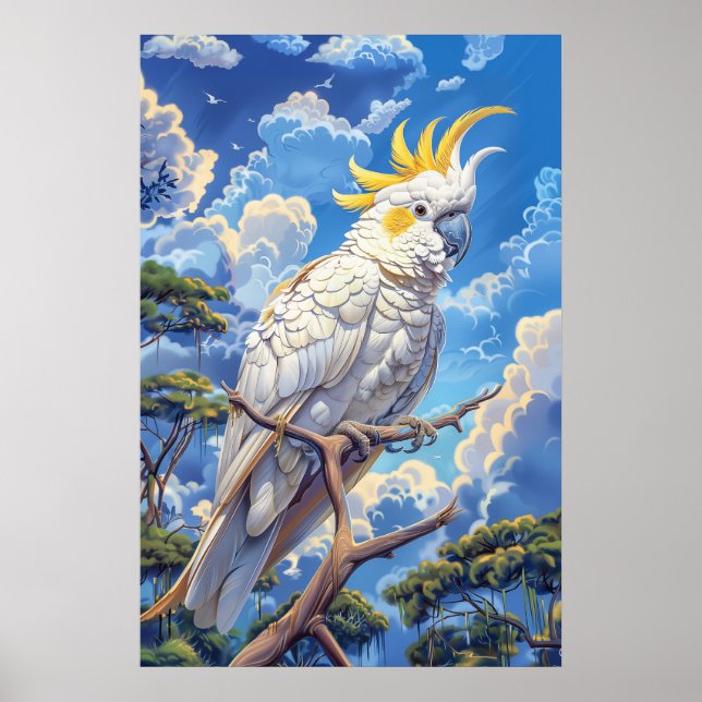 White cockatoo poster (Front)