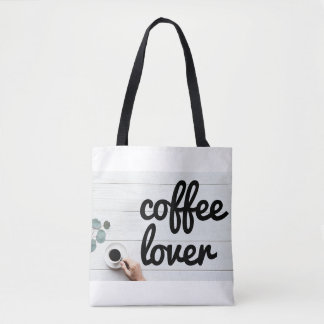 White Coffee Cup Coffee Lover Tote Bag